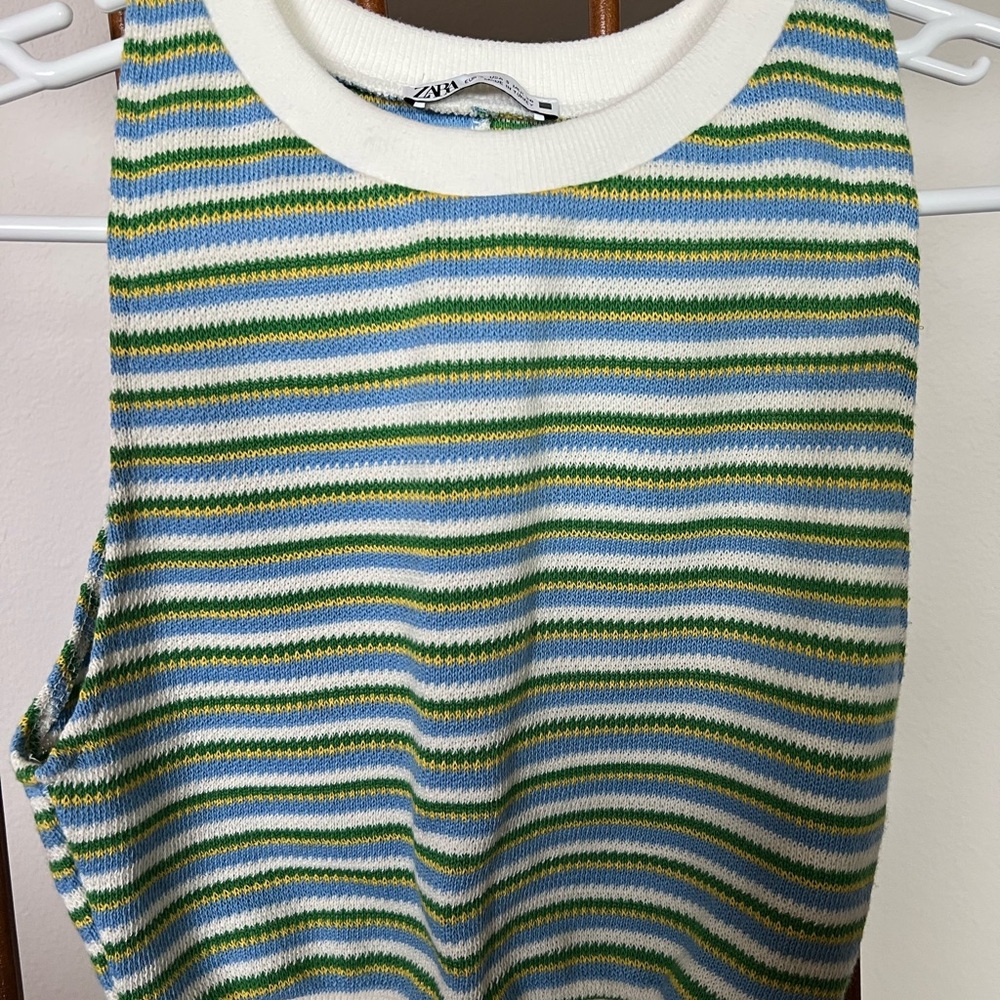 Zara Multicolor Striped Knit Tank